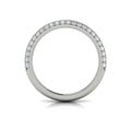 14K White Gold Pave Diamond Womens Matching Wedding Band