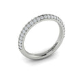 14K White Gold Pave Diamond Womens Matching Wedding Band