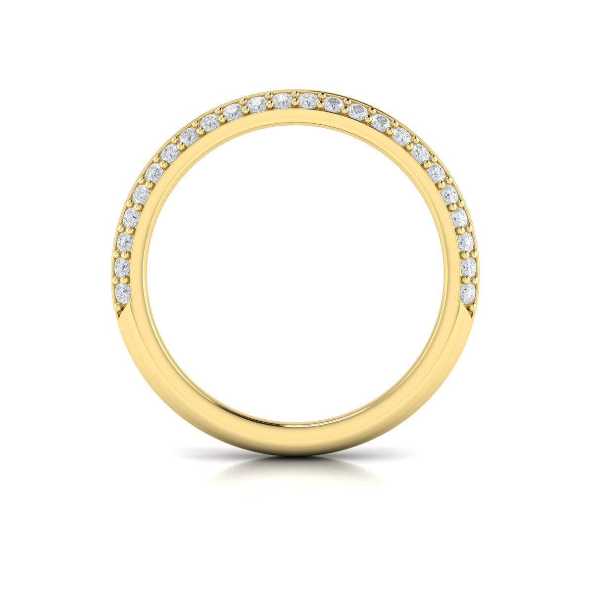 18kt Yellow Gold Womens Diamond Matching Wedding Band