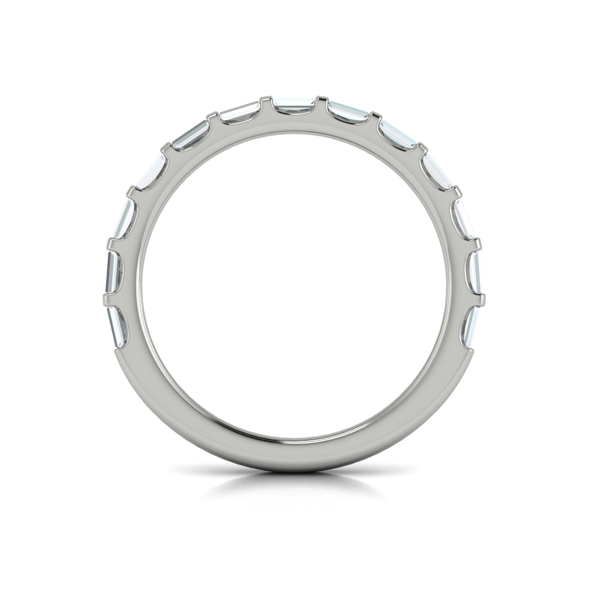 14K White Gold Diamond Womens Matching Wedding Band