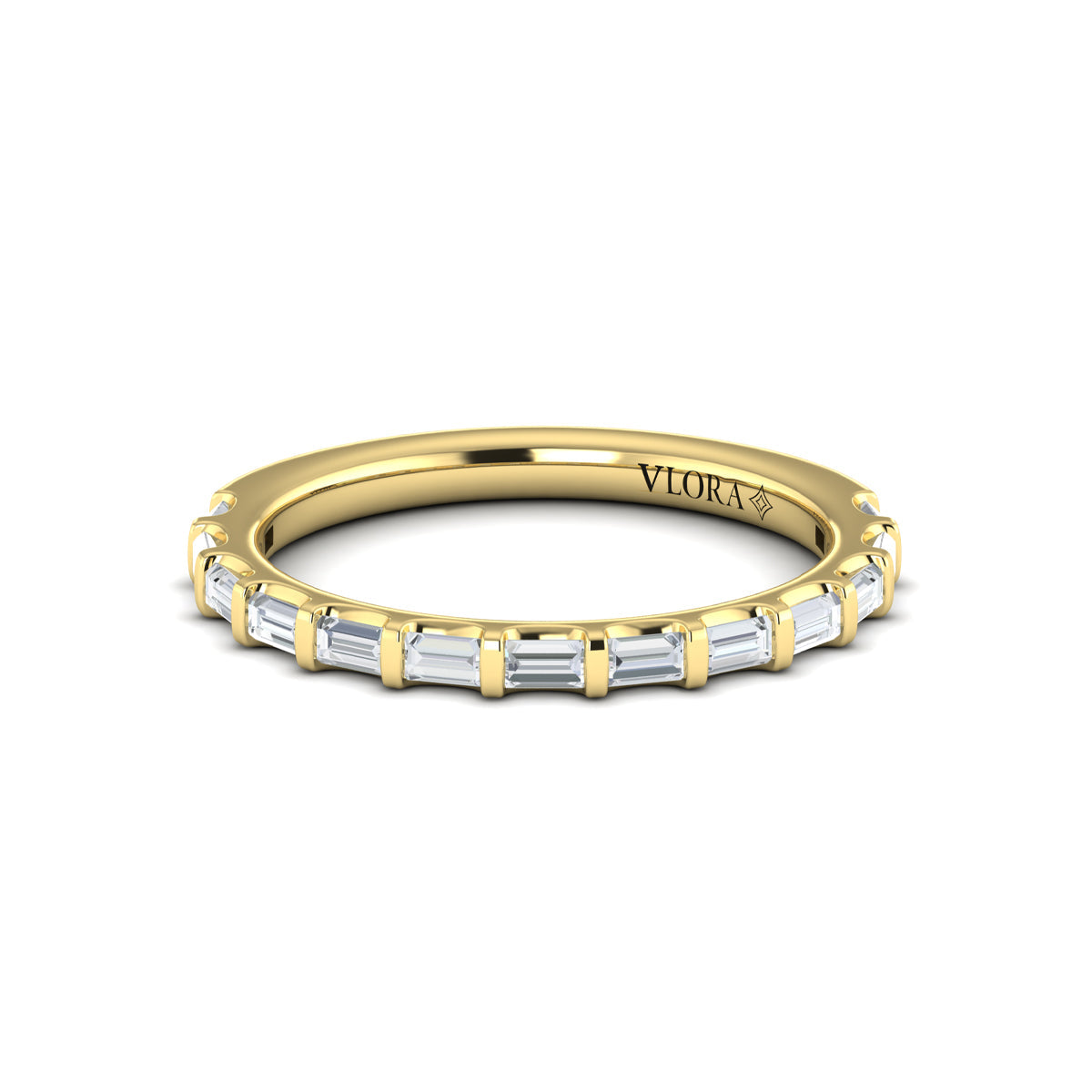 14kt Yellow Gold Diamond Womens Matching Wedding Band