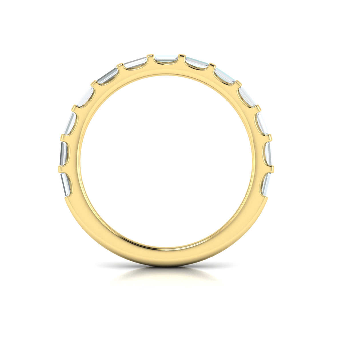 14kt Yellow Gold Diamond Womens Matching Wedding Band