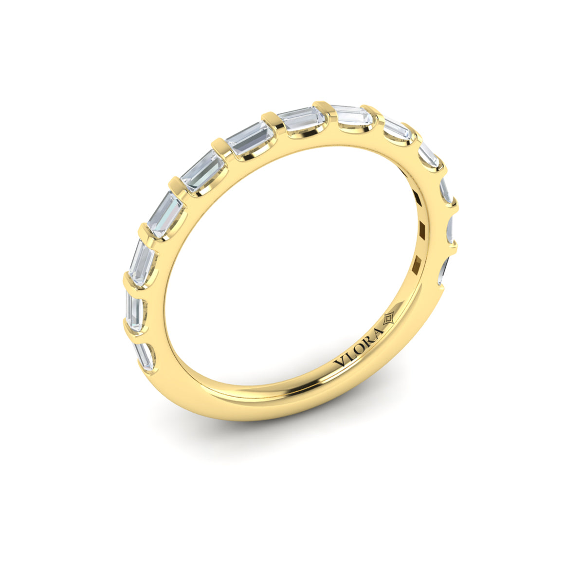 14kt Yellow Gold Diamond Womens Matching Wedding Band