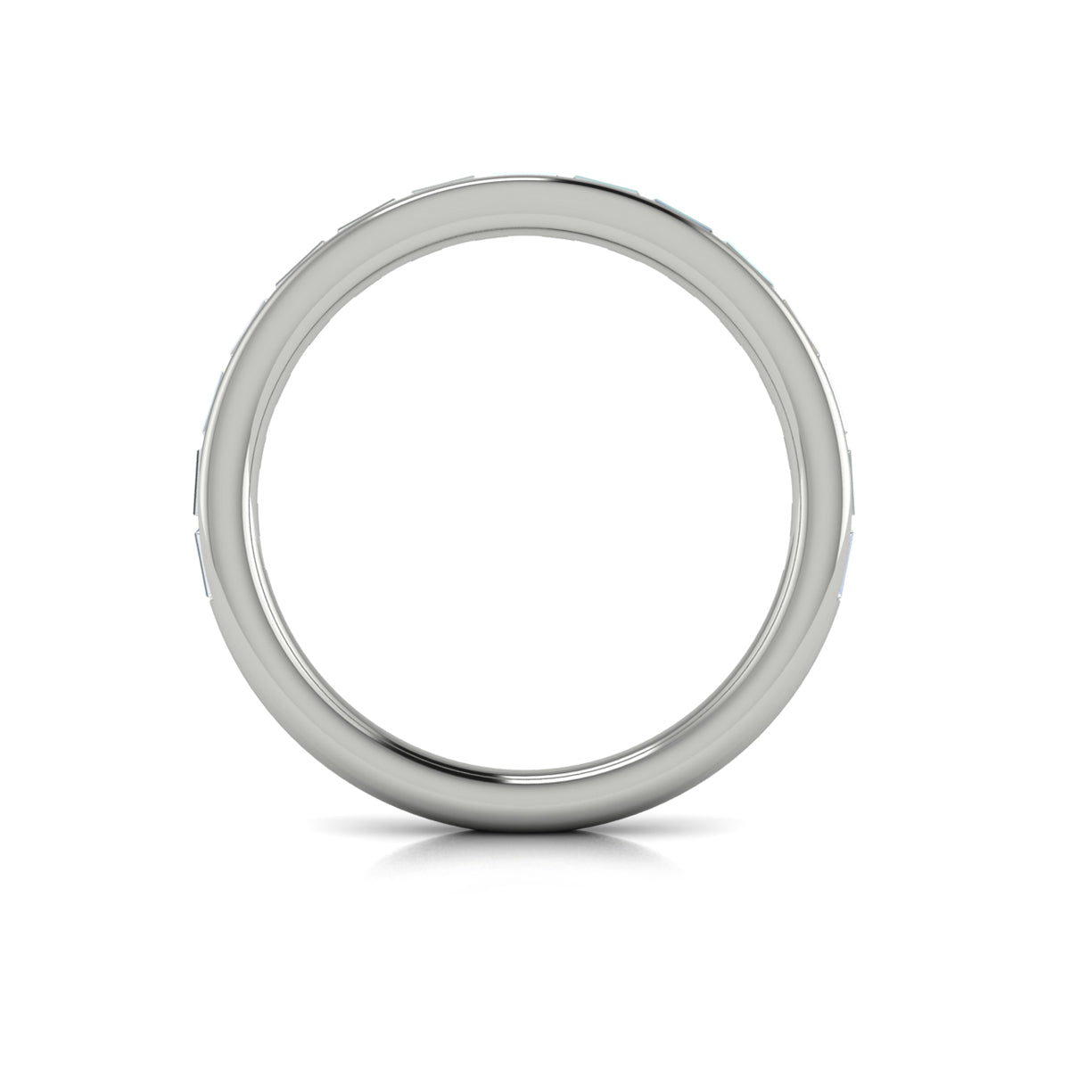 14K White Gold Diamond Womens Matching Wedding Band