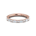 14kt Rose Gold Emerald Cut Diamond Matching Wedding Band