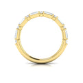 18kt Yellow Gold Emerald Cut Diamond Matching Wedding Band