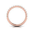 14kt Rose Gold Emerald Cut Diamond Womens Wedding Band
