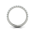 14K White Gold Emerald Cut Diamond Womens Wedding Band
