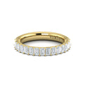 14kt Yellow Gold Emerald Cut Diamond Womens Wedding Band