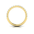 14kt Yellow Gold Emerald Cut Diamond Womens Wedding Band