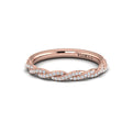 18kt Rose Gold Diamond Womens Matching Wedding Band