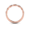 18kt Rose Gold Diamond Womens Matching Wedding Band