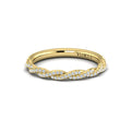 18kt Yellow Gold Pave Diamond Womens Wedding Band