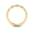 18kt Yellow Gold Pave Diamond Womens Wedding Band