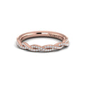 14kt Rose Gold Diamond Womens Matching Wedding Band