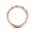 14kt Rose Gold Diamond Womens Matching Wedding Band
