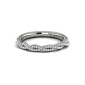 14K White Gold Diamond Womens Matching Wedding Band