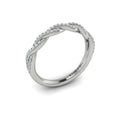 14K White Gold Diamond Womens Matching Wedding Band