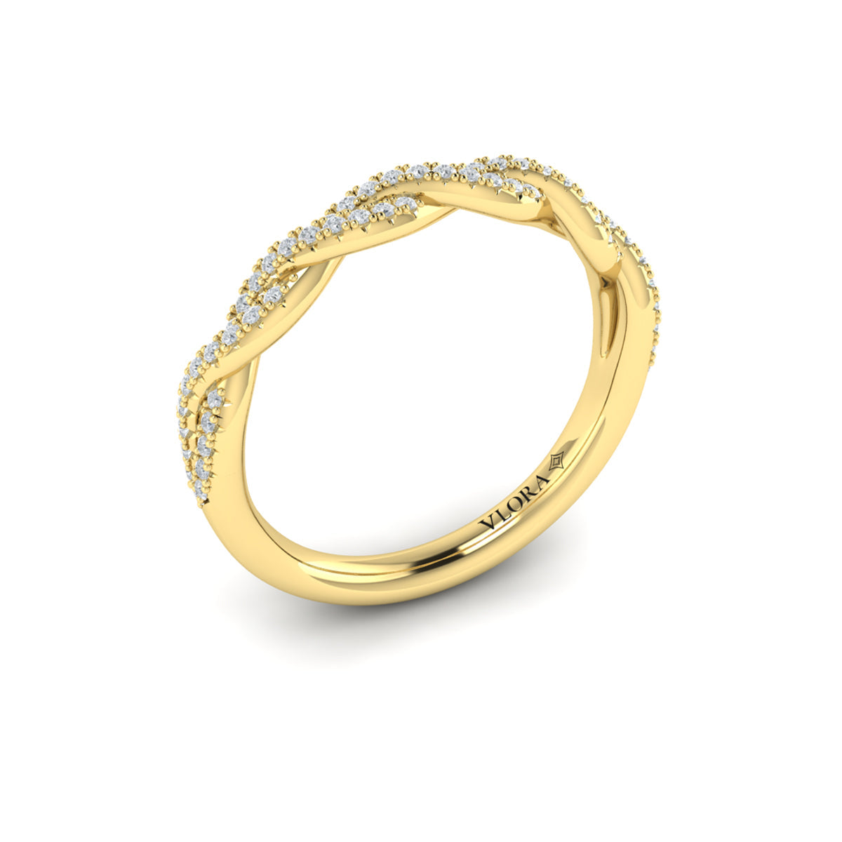 14kt Yellow Gold Diamond Matching Womens Wedding Band