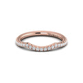 18kt Rose Gold Pave Diamond Womens Wedding Band