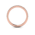 18kt Rose Gold Pave Diamond Womens Wedding Band