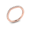 18kt Rose Gold Pave Diamond Womens Wedding Band
