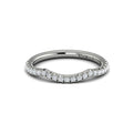 14K White Gold Pave Diamond Womens Matching Wedding Band
