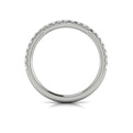 14K White Gold Pave Diamond Womens Matching Wedding Band