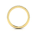 14kt Yellow Gold Pave Diamond Womens Wedding Band