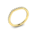 14kt Yellow Gold Pave Diamond Womens Wedding Band