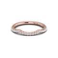 14kt Rose Gold Pave Diamond Womens Wedding Band
