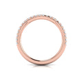 14kt Rose Gold Pave Diamond Womens Wedding Band