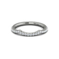 14K White Gold Pave Diamond Womens Wedding Band