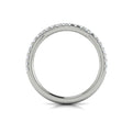 14K White Gold Pave Diamond Womens Wedding Band