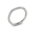14K White Gold Pave Diamond Womens Wedding Band