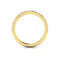 14kt Yellow Gold Pave Diamond Womens Wedding Band