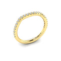 14kt Yellow Gold Pave Diamond Womens Wedding Band