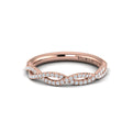 14kt Rose Gold Diamond Womens Matching Wedding Band