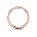 14kt Rose Gold Diamond Womens Matching Wedding Band