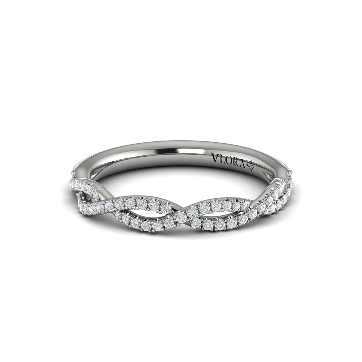 14K White Gold Diamond Matching Wedding Band