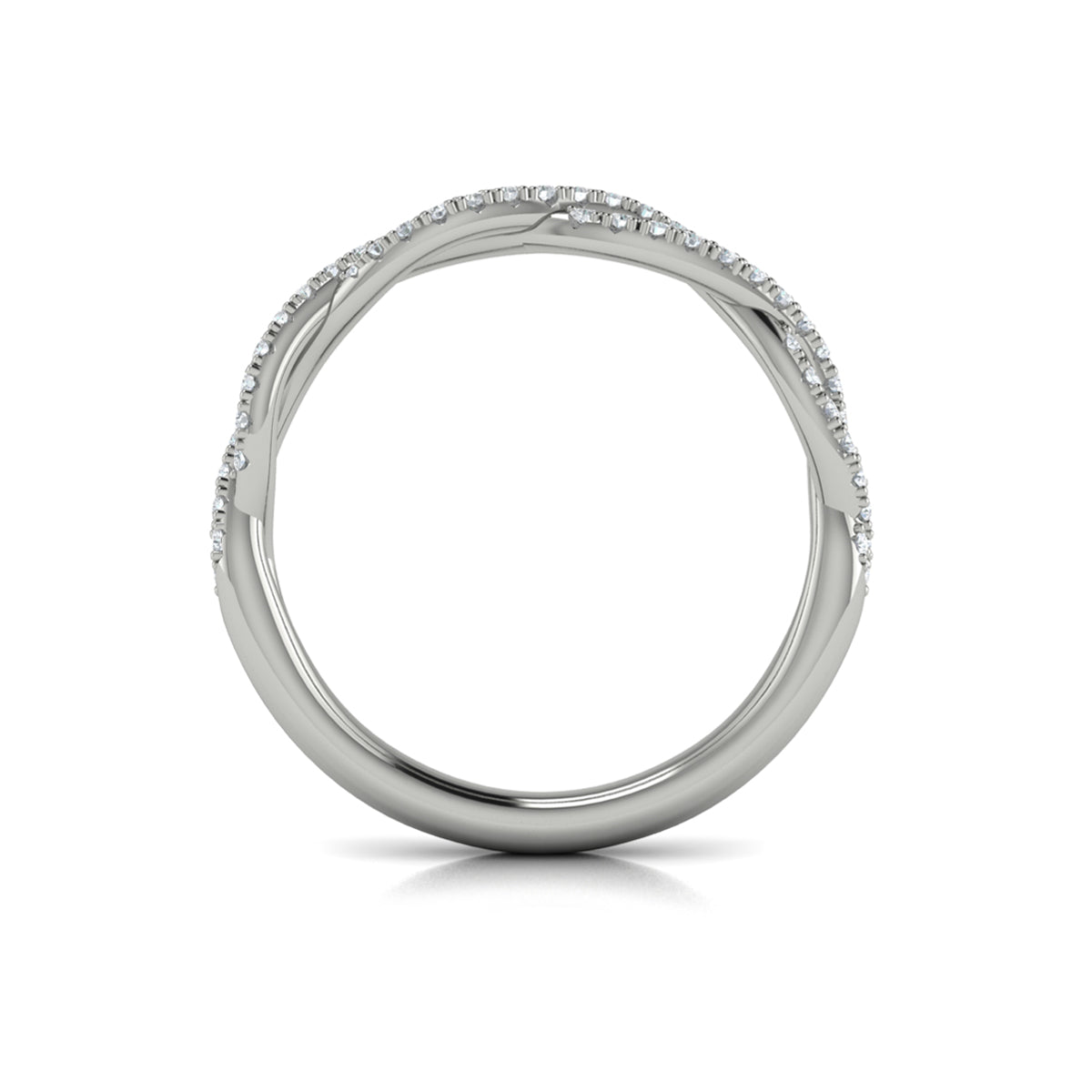 14K White Gold Diamond Matching Wedding Band