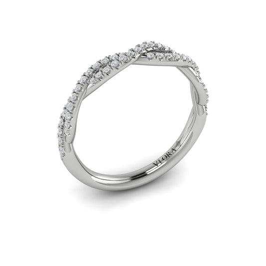 14K White Gold Diamond Matching Wedding Band