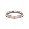 14kt Rose Gold Diamond Womens Matching Wedding Band