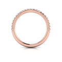 14kt Rose Gold Diamond Womens Matching Wedding Band