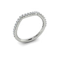 14K White Gold Diamond Womens Matching Wedding Band