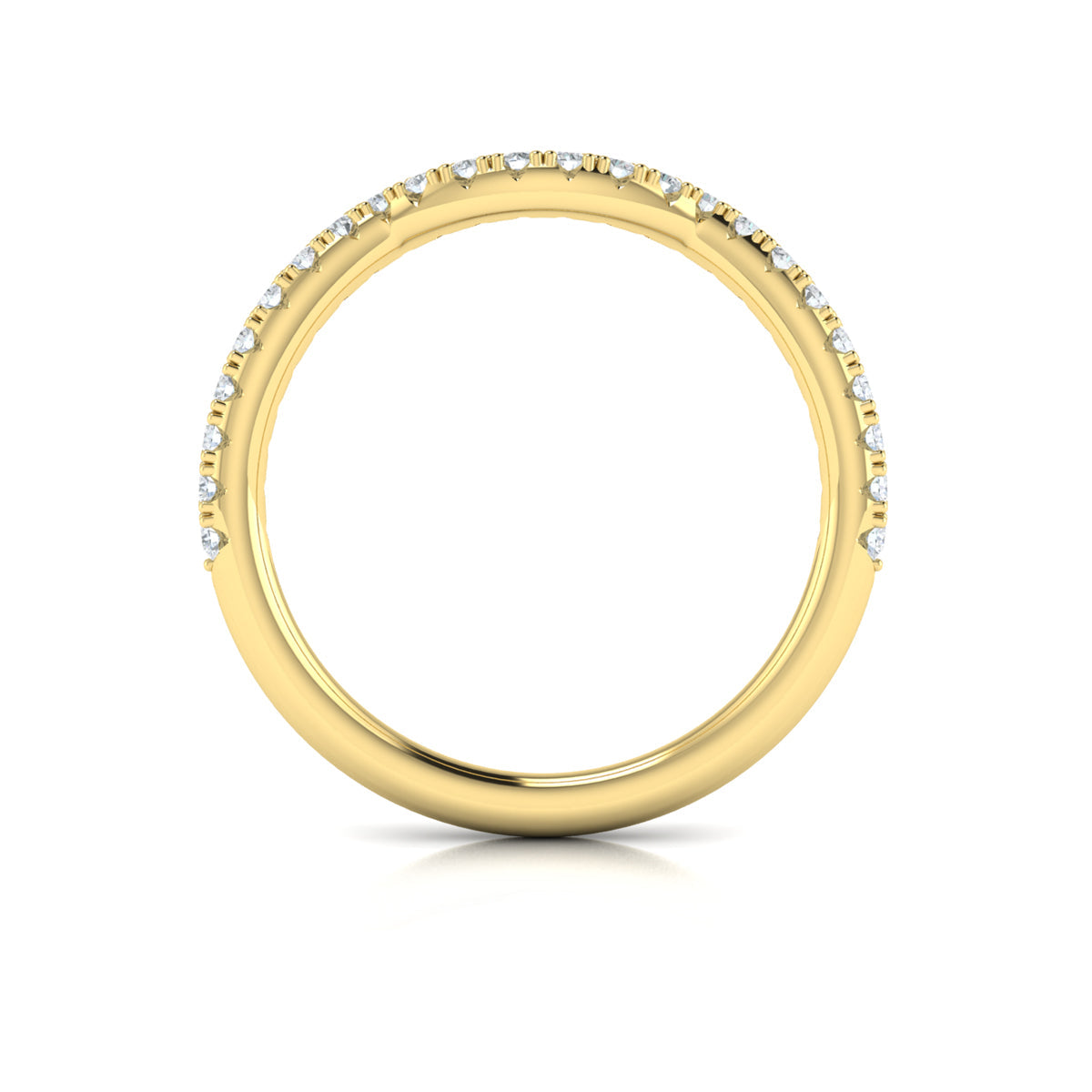 14kt Yellow Gold Diamond Womens Matching Wedding Band