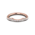 14kt Rose Gold Diamond Womens Matching Wedding Band