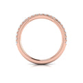 14kt Rose Gold Diamond Womens Matching Wedding Band