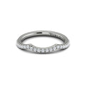 14K White Gold Pave Diamond Womens Matching Wedding Band