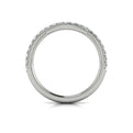 14K White Gold Pave Diamond Womens Matching Wedding Band